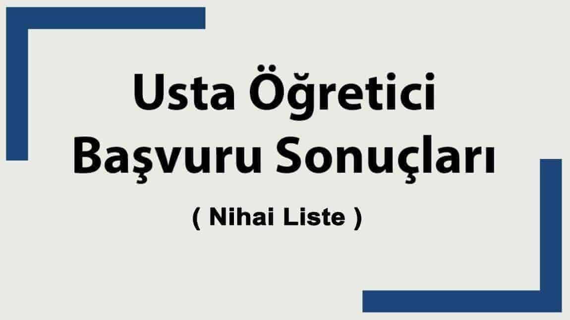 2024-2025 Eğitim Öğretim Yılı Edirne Halk Eğitimi Merkezi Usta Öğretici Başvurusu Sıralama Listeleri (NiHAİ) Belli Olmuştur.